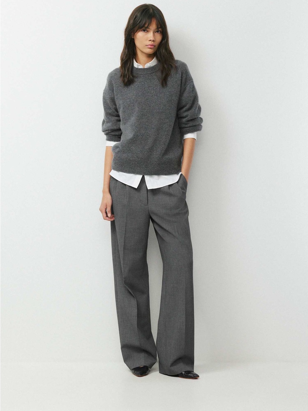 TNA Aritzia 2XS Wool Blend Crewneck Oversized Sweater